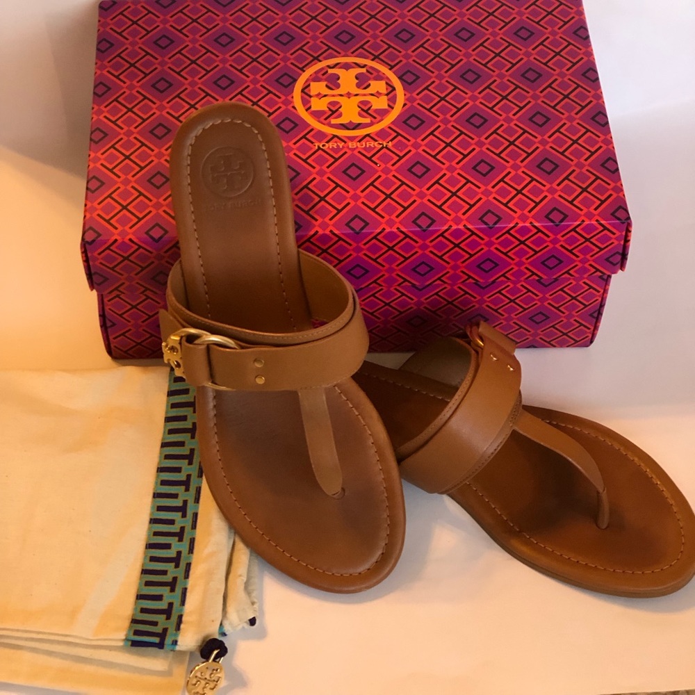 Tory Burch Marsden Flat Sandal Leather Size 7.5